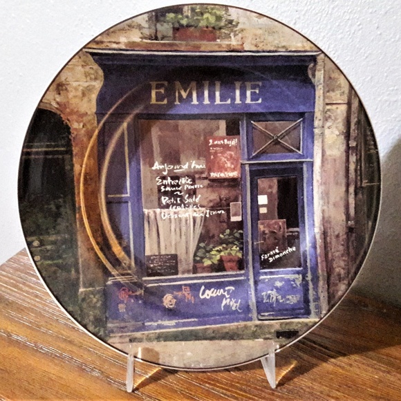 4 Plates Storefronts by Sakura French Decor NWOT - Picture 4 of 8